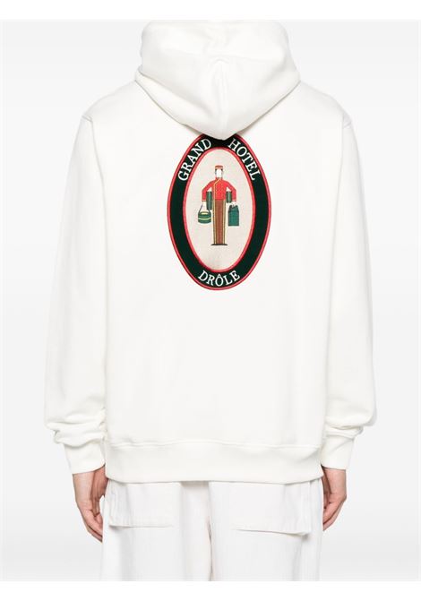 Felpa Con Cappuccio Con Logo Ricamato Le Groom in bianco Drole de monsieur - uomo DROLE DE MONSIEUR | HO185CO127OW